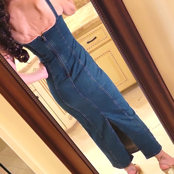 Cotton:On Dark Denim Tank-Style Maxi Dress, Sz 0 - Picture 12 of 16